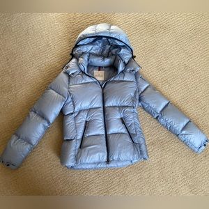 Moncler | Fourmi Hooded Down Puffer Coat | Size 3 | Light Blue |